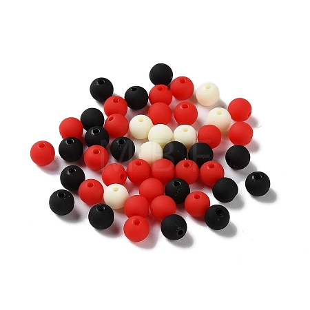 Rubberized Style Imitated Silicone Acrylic Beads X1-MACR-D029-01H-1