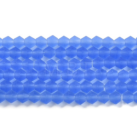 Imitate Austrian Crystal Frosted Glass Beads Strands GLAA-F029-TM3mm-B07-1