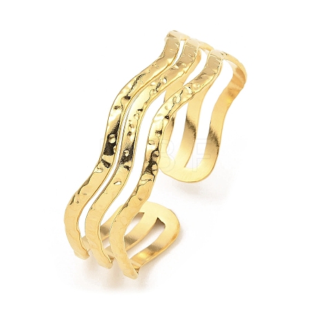 304 Stainless Steel Cuff Bangles BJEW-P302-09G-1