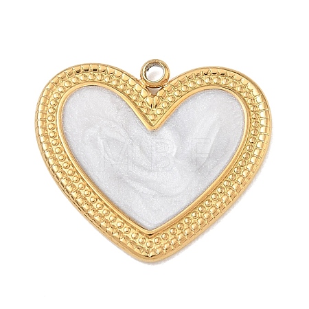 304 Stainless Steel Enamel Pendants STAS-F354-02A-G-1
