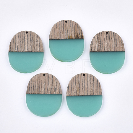 Resin & Wenge Wood Pendants RESI-T023-01H-1