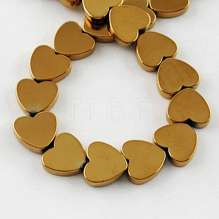 Non-magnetic Synthetic Hematite Beads Strands G-Q883-6x6mm-4-1