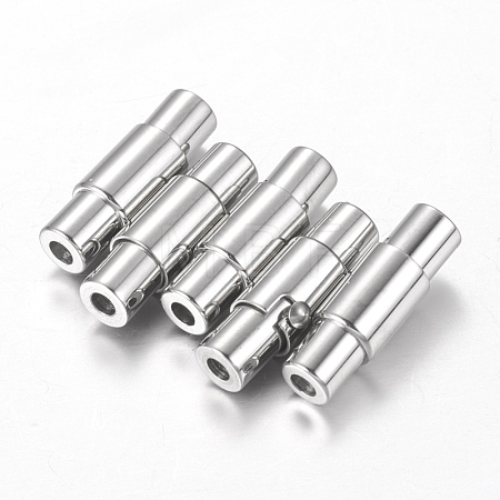 Tarnish Resistant 304 Stainless Steel Locking Tube Magnetic Clasps STAS-H019-1