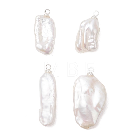 Natural Keshi Pearl Pendants PALLOY-JF04900-02-1