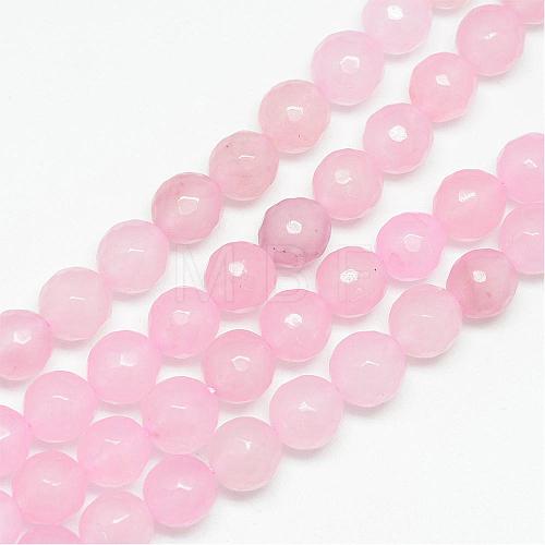 Natural White Jade Bead Strands G-R346-8mm-18-1