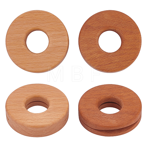 Donut Wood Bag Seal Clips WOOD-WH0124-55-1