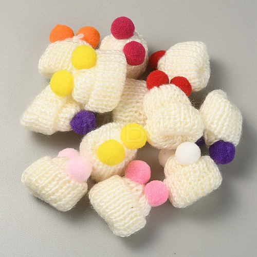 Woolen Crochet Mini Hat with Double Pom Pom Ball DIY-WH0032-56L-1