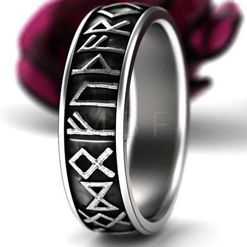 Retro Alloy Words Finger Rings FIND-PW0020-11D-1