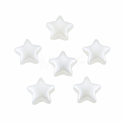 ABS Plastic Imitation Pearl Beads X-OACR-T018-07-1