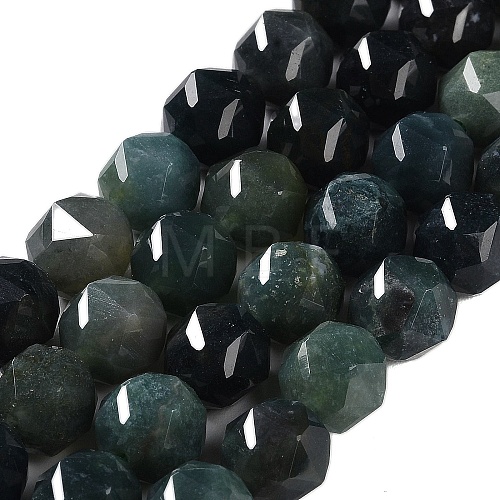 Natural Moss Agate Beads Strands G-NH0021-A31-02-1