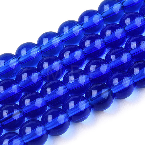 Transparent Glass Beads Strands GLAA-T032-T6mm-16-1