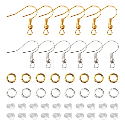 80Pcs 2 Color Iron Earring Hooks DIY-FS0004-37-1