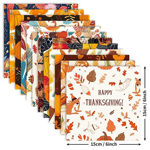 Thanksgiving Day Leaf Turkey Scrapbooking Paper Pads Set STIC-C010-35A-1