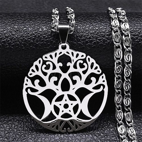304 Stainless Steel Pendant Necklaces for Women Men NJEW-G123-14P-1