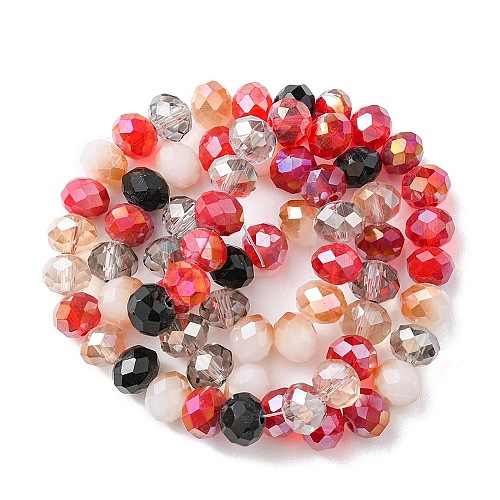 Electroplate Glass Beads Strands EGLA-YW0002-E04-1