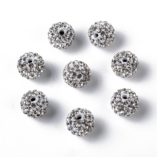 Grade A Rhinestone Pave Disco Ball Beads RB-Q102-12-1