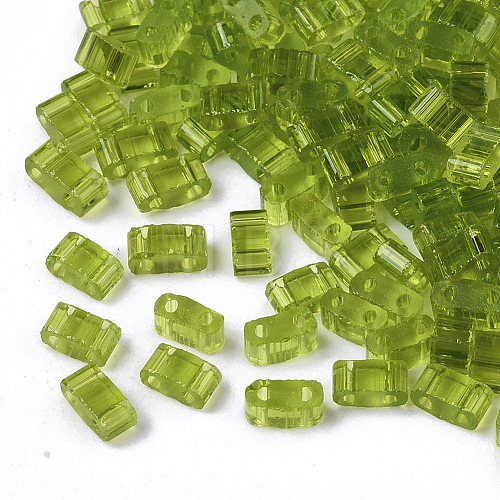 2-Hole Glass Seed Beads SEED-T003-01B-07-1