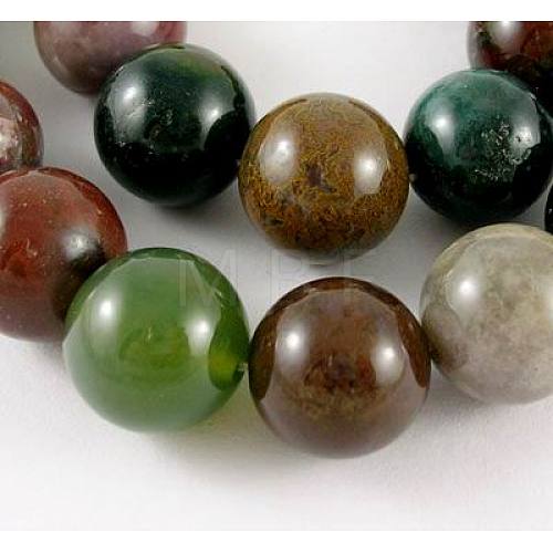 Natural Indian Agate Beads Strands G-G515-12mm-05-1