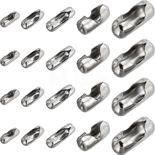 SUNNYCLUE 150Pcs 5 Styles 304 Stainless Steel Ball Chain Connectors STAS-SC0007-17-1
