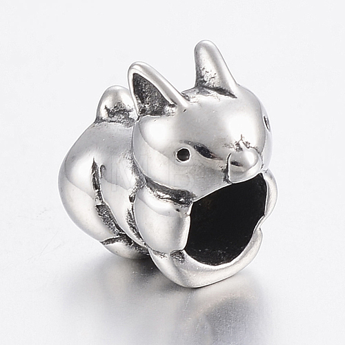 304 Stainless Steel Puppy Beads STAS-H440-155AS-1