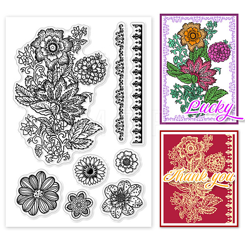 Custom PVC Plastic Clear Stamps DIY-WH0618-0093-1