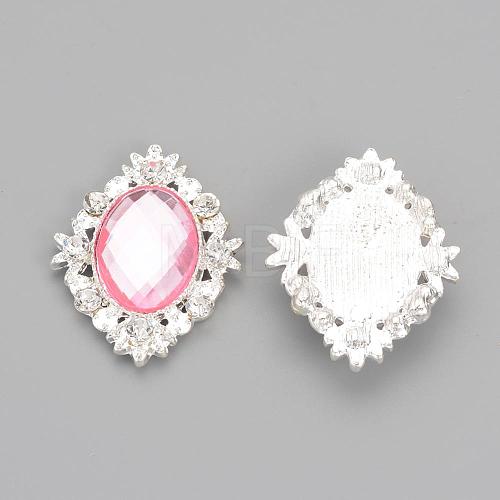 Alloy Rhinestone Flat Back Cabochons RB-S061-A12-1