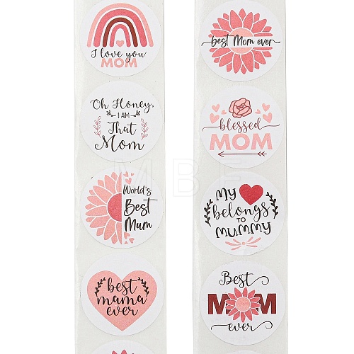 Mother's Day 8 Styles Stickers Roll DIY-H166-02-1