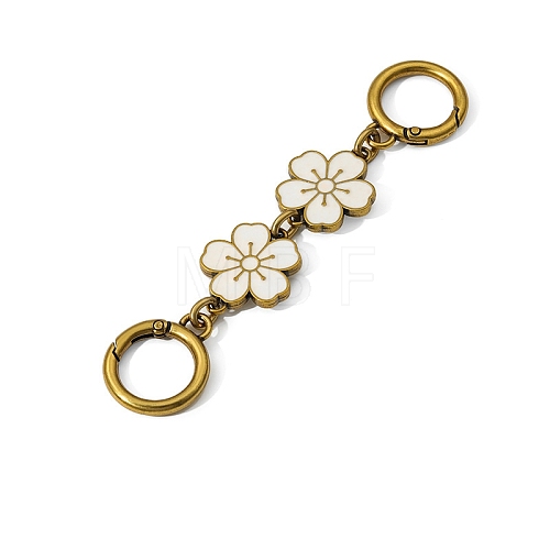 Flower Alloy Enamel Bag Extender Chains PW-WG02E6E-08-1