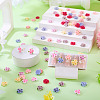 135Pcs 9 Colors Rose Flower Resin Cabochons MRMJ-TA0001-50-7