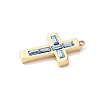 304 Stainless Steel Rhinestone Pendants STAS-L022-085G-10-2