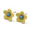 Spray Painted Brass Stud Earrings EJEW-F236-01B-1