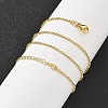 Brass Ball Chains Necklaces for Women NJEW-D302-21G-1