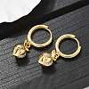 Brass Cubic Zirconia Hoop Earrings EJEW-Q015-01G-C-4