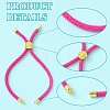 12Pcs 3 Colors Nylon Cords Bracelet Makings Fit for Connector Charms AJEW-YW0001-40A-5