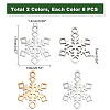 16Pcs 2 Colors 201 Stainless Steel Pendants STAS-DC0007-66-2