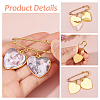 Alloy Brooches Findings JEWB-FH00055-3