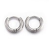202 Stainless Steel Huggie Hoop Earrings X-EJEW-L205-02F-P-1
