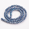 Electroplate Glass Beads Strands EGLA-A034-P3mm-B13-2