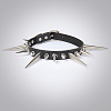 Gothic Style Alloy Spiked Rivet Imitation Leather Choker Necklaces FS-WGF47C0-01-3