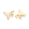 Brass with Shell Enamel Cup Pearl Peg Bails Pin Pendants LS-KK-T079-12G-2