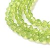 Baking Painted Transparent Glass Beads Strands DGLA-A034-J4MM-D07-3