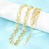 7MM Brass Pave Cubic Zirconia Figaro Chain Necklaces NJEW-D324-04G-06-4