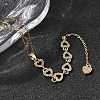 Brass Micro Pave Clear Cubic Zirconia Geometric Pendant Y Tassel Necklaces NJEW-P350-01D-G-3