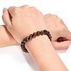 Natural Tiger Eye Beaded Stretch Bracelets B072-7-4