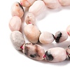Natural Pink Zebra Jasper Beads Strands G-G146-A21-01-4