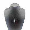 Natural Blue Spot Jasper Teardrop Pendant Necklaces SK1018-5-1