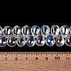 Electroplate Baking Paint Transparent Glass Beads Strands GL-N005-02A-C16-4