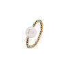 304 Stainless Steel and Shell Finger Rings WG7EF54-20-1