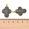 Brass Resin Pendants KK-C158-04B-G-3