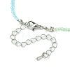 Faceted Rondelle Glass Beaded Necklace for Women NJEW-M208-02G-5
